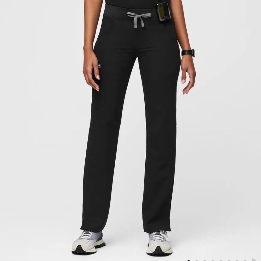 FIGS high waist small tall black scrub pants